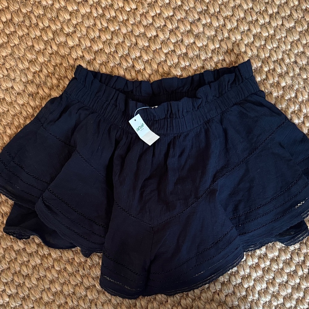 Black Ruffled Skort